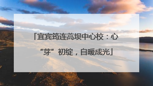 宜宾筠连蒿坝中心校：心“芽”初绽，自暖成光