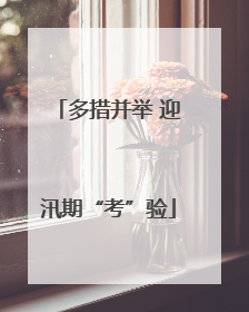 多措并举 迎汛期“考”验