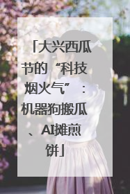 大兴西瓜节的“科技烟火气”：机器狗搬瓜、AI摊煎饼