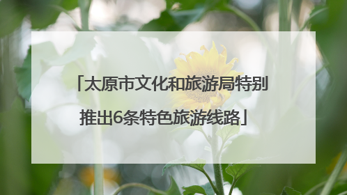 太原市文化和旅游局特别推出6条特色旅游线路