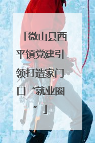 微山县西平镇党建引领打造家门口“就业圈”