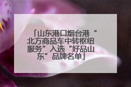 山东港口烟台港“北方商品车中转枢纽服务”入选“好品山东”品牌名单