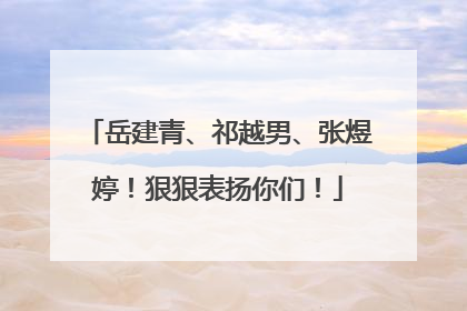 岳建青、祁越男、张煜婷！狠狠表扬你们！