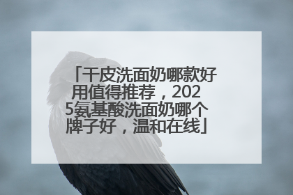 干皮洗面奶哪款好用值得推荐，2025氨基酸洗面奶哪个牌子好，温和在线