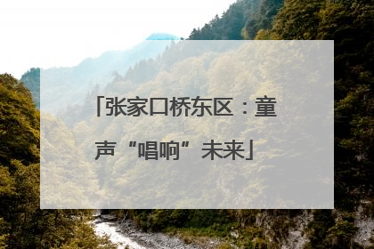 张家口桥东区：童声“唱响”未来
