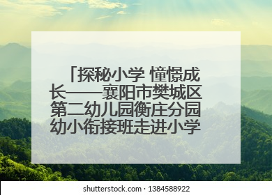 探秘小学 憧憬成长——襄阳市樊城区第二幼儿园衡庄分园幼小衔接班走进小学开展参观体验活动
