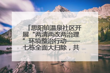 思阳镇温泉社区开展“两清两改两治理”环境整治行动——七栋全面大扫除，共建洁净家园