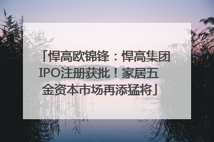 悍高欧锦锋：悍高集团IPO注册获批！家居五金资本市场再添猛将