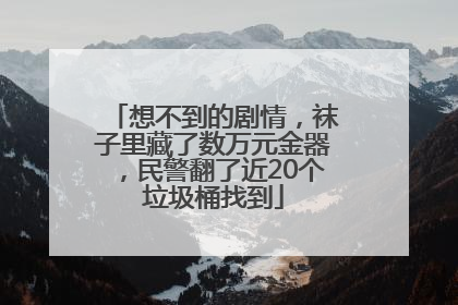 想不到的剧情，袜子里藏了数万元金器，民警翻了近20个垃圾桶找到