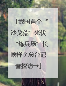 我国首个“沙戈荒”光伏“练兵场”长啥样？总台记者探访→