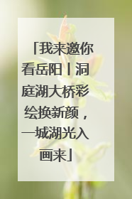 我来邀你看岳阳丨洞庭湖大桥彩绘换新颜，一城湖光入画来