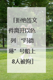 拒绝签文件离开以色列 “玛德琳”号船上8人被拘