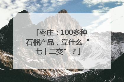 枣庄：100多种石榴产品，靠什么“七十二变”？