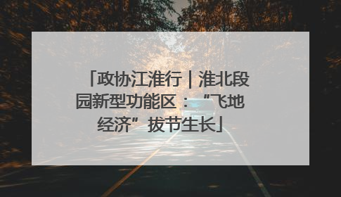 政协江淮行｜淮北段园新型功能区：“飞地经济”拔节生长