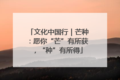 文化中国行｜芒种：愿你“芒”有所获，“种”有所得