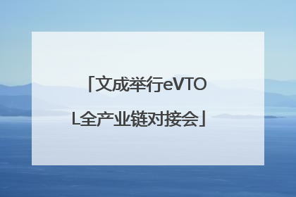 文成举行eVTOL全产业链对接会