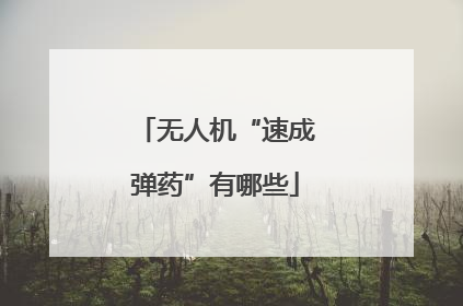 无人机“速成弹药”有哪些