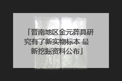 晋南地区金元葬具研究有了新实物标本 最新挖掘资料公布