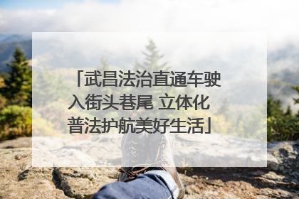 武昌法治直通车驶入街头巷尾 立体化普法护航美好生活