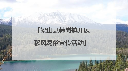 梁山县韩岗镇开展移风易俗宣传活动