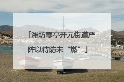 潍坊寒亭开元街道严阵以待防未“燃”