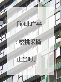 河北广平：樱桃采摘正当时