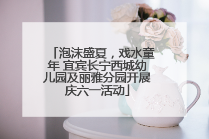 泡沫盛夏，戏水童年 宜宾长宁西城幼儿园及丽雅分园开展庆六一活动