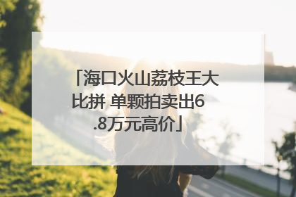 海口火山荔枝王大比拼 单颗拍卖出6.8万元高价