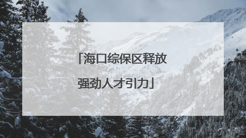 海口综保区释放强劲人才引力