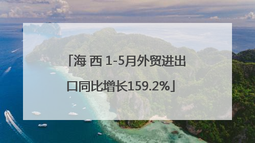 海 西 1-5月外贸进出口同比增长159.2%