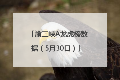 渝三峡A龙虎榜数据（5月30日）