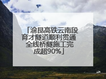 渝昆高铁云南段育才隧道顺利贯通 全线桥隧施工完成超90%