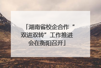 湖南省校企合作“双进双转”工作推进会在衡阳召开