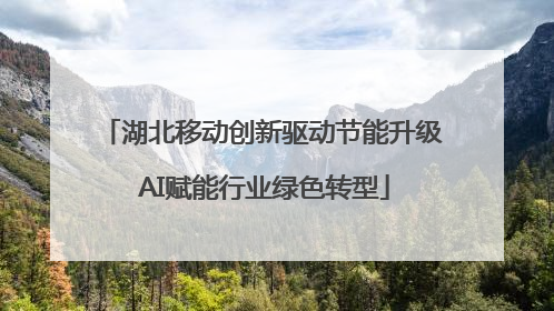 湖北移动创新驱动节能升级 AI赋能行业绿色转型