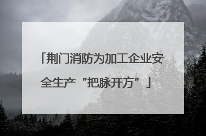 荆门消防为加工企业安全生产“把脉开方”