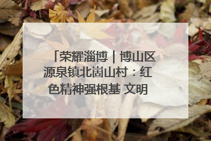 荣耀淄博｜博山区源泉镇北崮山村：红色精神强根基 文明新风润山乡