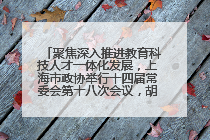 聚焦深入推进教育科技人才一体化发展，上海市政协举行十四届常委会第十八次会议，胡文容出席并讲话