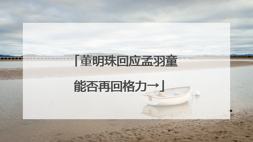 董明珠回应孟羽童能否再回格力→