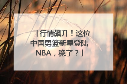 行情飙升！这位中国男篮新星登陆NBA，稳了？