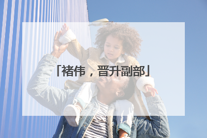 褚伟，晋升副部