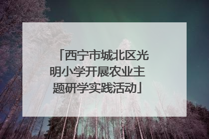 西宁市城北区光明小学开展农业主题研学实践活动