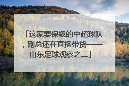 这家要保级的中超球队，副总还在直播带货——山东足球观察之二