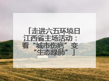 走进六五环境日江西省主场活动：看“城市伤疤”变“生态绿肺”
