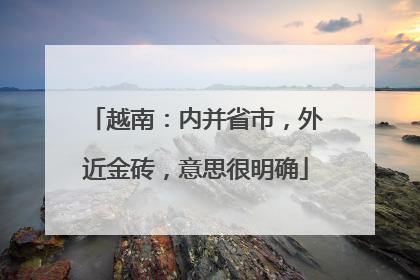 越南：内并省市，外近金砖，意思很明确