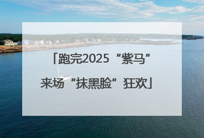 跑完2025“紫马” 来场“抹黑脸”狂欢