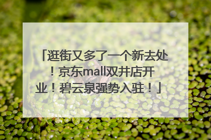 逛街又多了一个新去处！京东mall双井店开业！碧云泉强势入驻！
