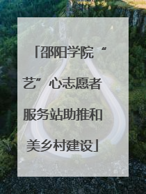 邵阳学院“艺”心志愿者服务站助推和美乡村建设