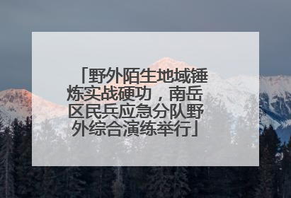 野外陌生地域锤炼实战硬功，南岳区民兵应急分队野外综合演练举行