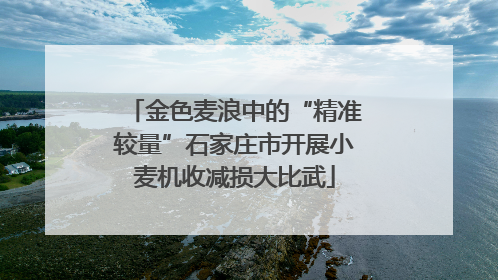 金色麦浪中的“精准较量”石家庄市开展小麦机收减损大比武