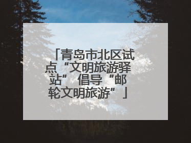 青岛市北区试点“文明旅游驿站” 倡导“邮轮文明旅游”